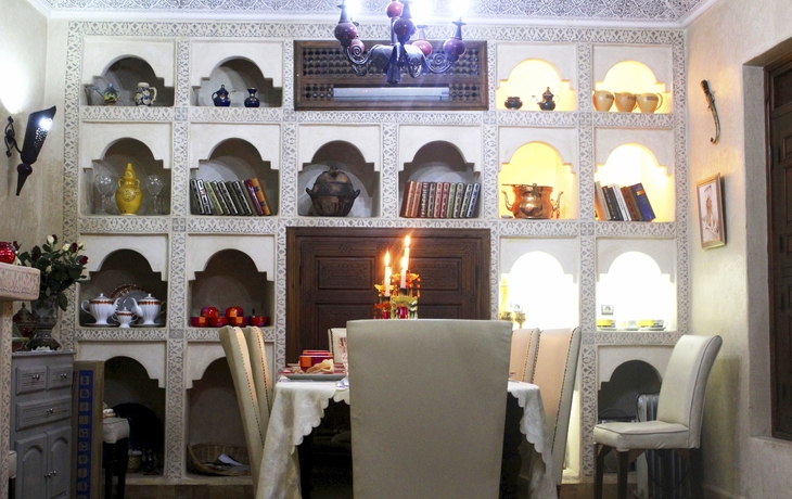 Gemeinschaftsraum im Hotel Riad Alida in Marakech, Marokko