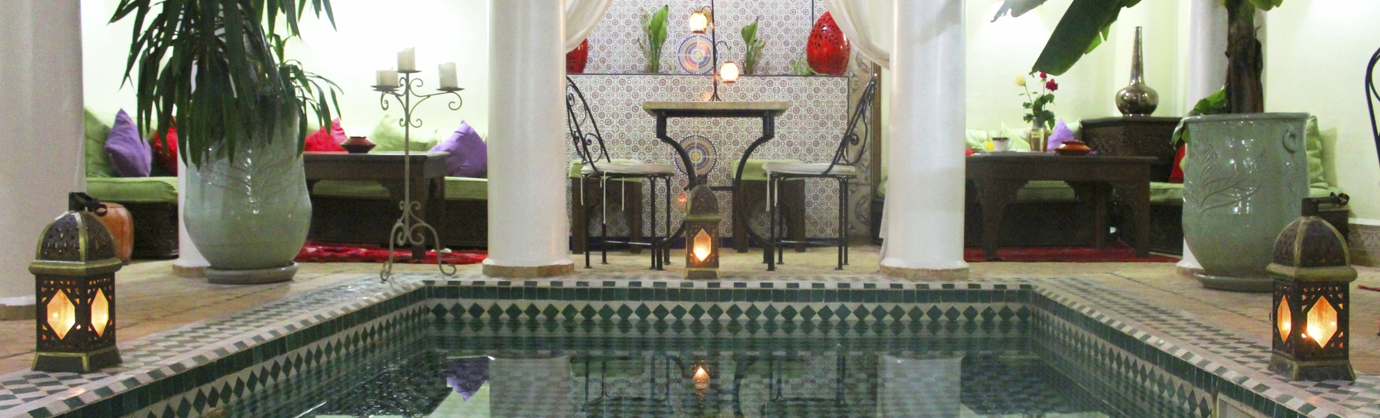 Innenhof im Hotel Riad Alida in Marakech, Marokko
