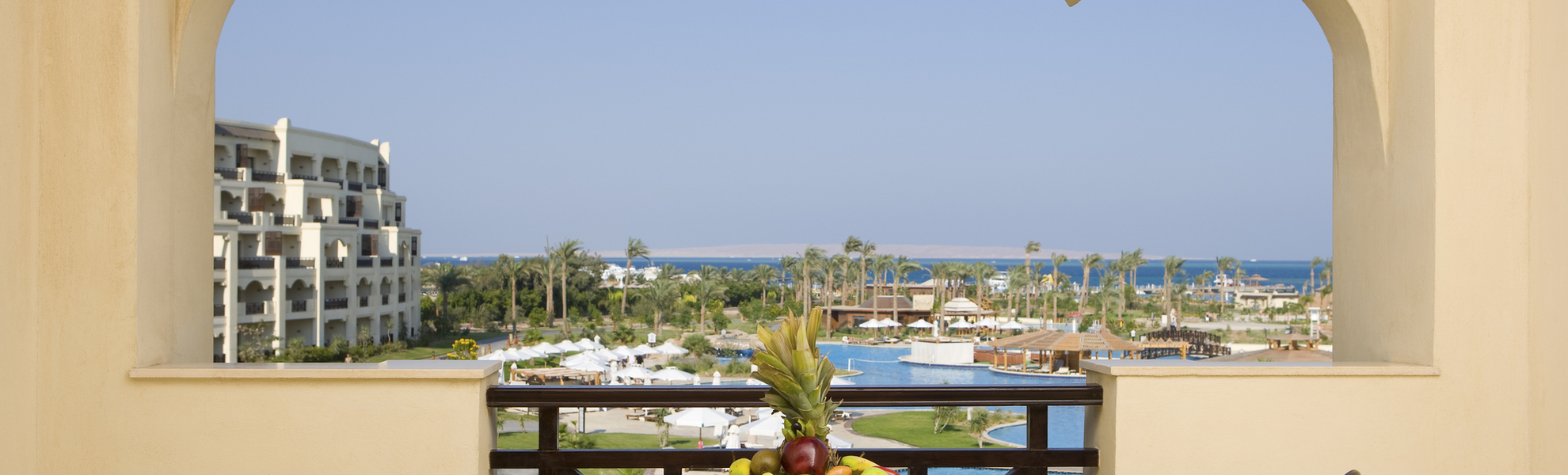 Außenanlage im Steigenberger Al Dau Beach Hotel in Hurghada, Ägypten