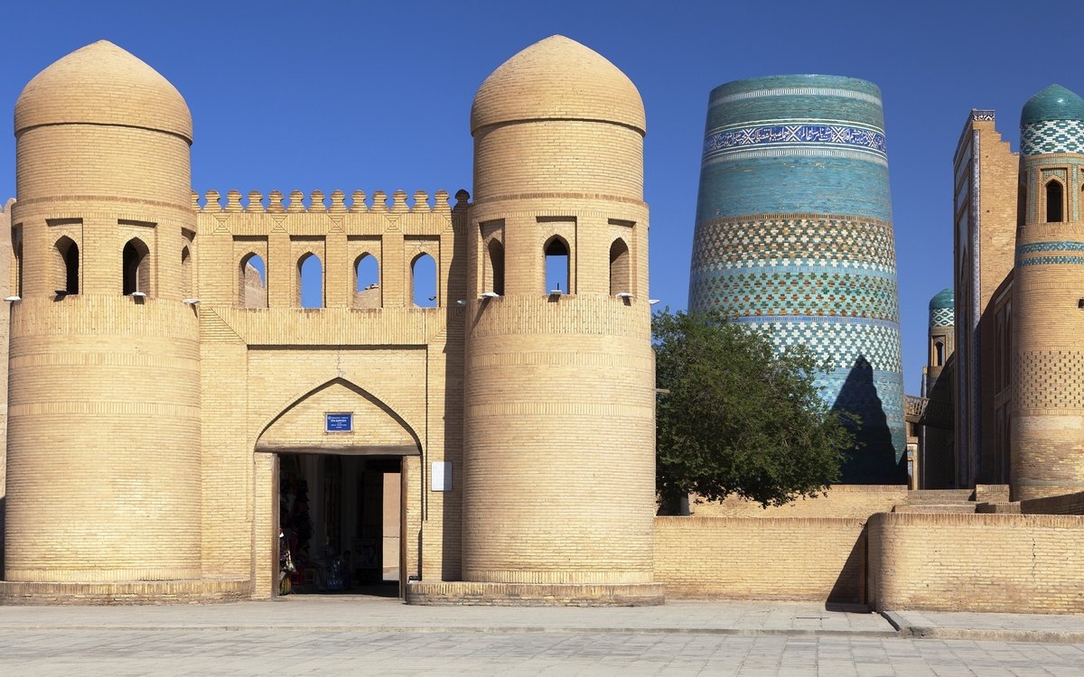 Stadtmauer in Chiwa, Usbekistan