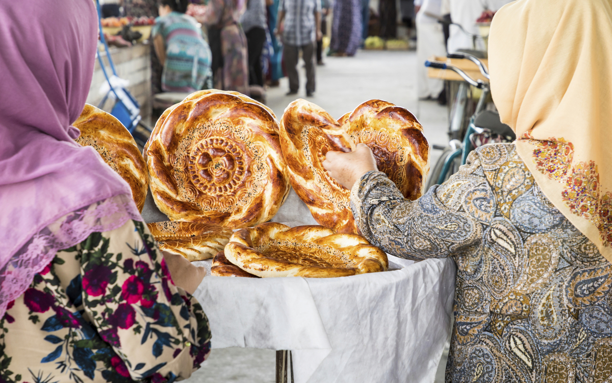 Fladenbrotverkauf, Usbekistan