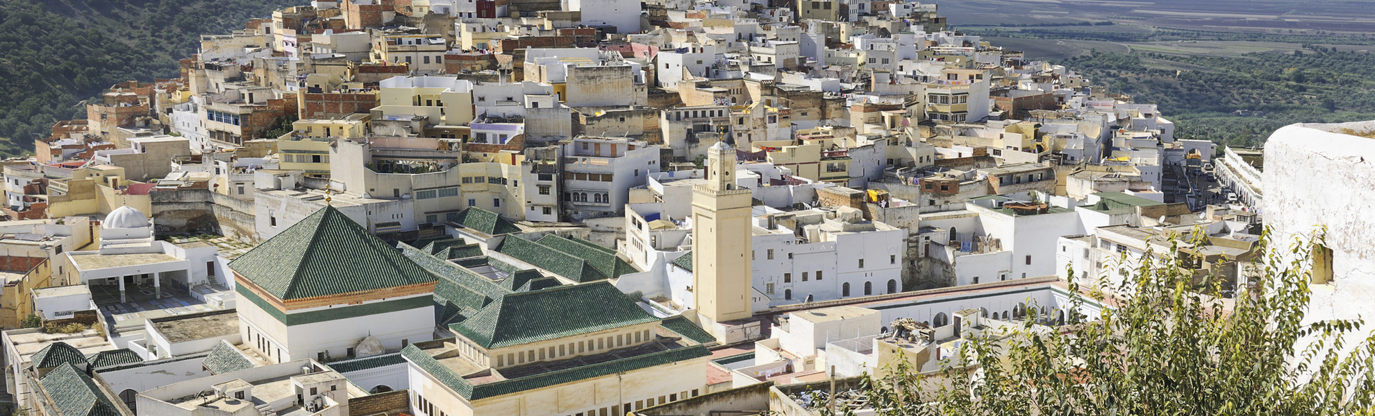 Blick auf Moulay Idriss, Marokko