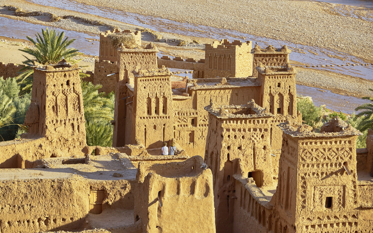 Stadt Ait-Ben-Haddou im Atlasgebirge, Marokko