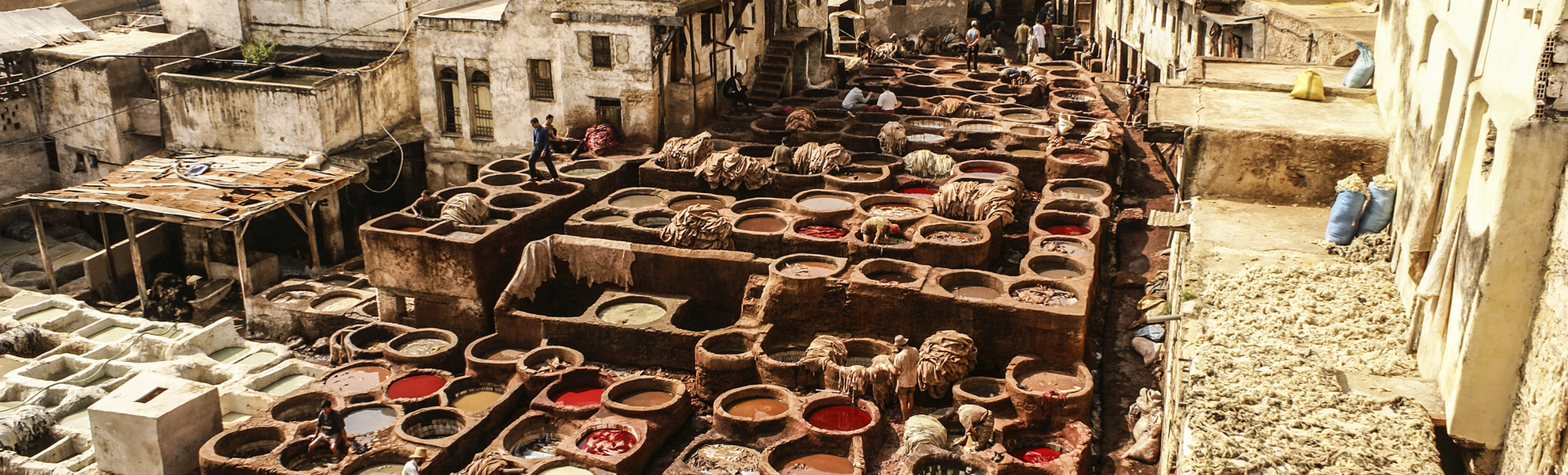 Gerberei in Fes, Marokko