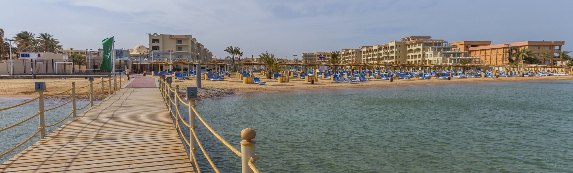 Strand am Hotel Albatros White Beach in Hurghada, Ägypten