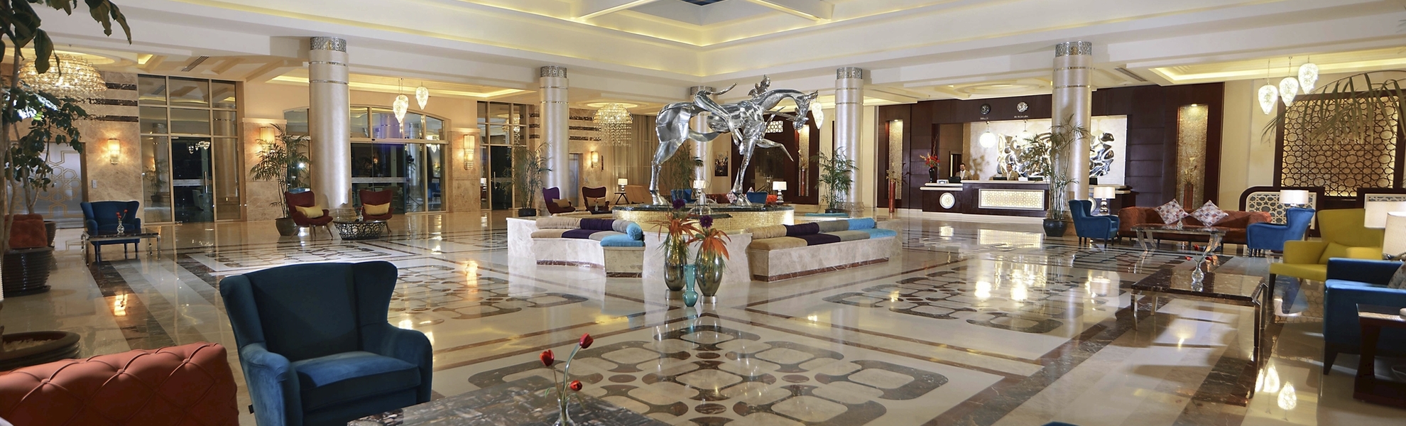 Lobby im Albatros White Beach Resort in Hurghada, Ägypten