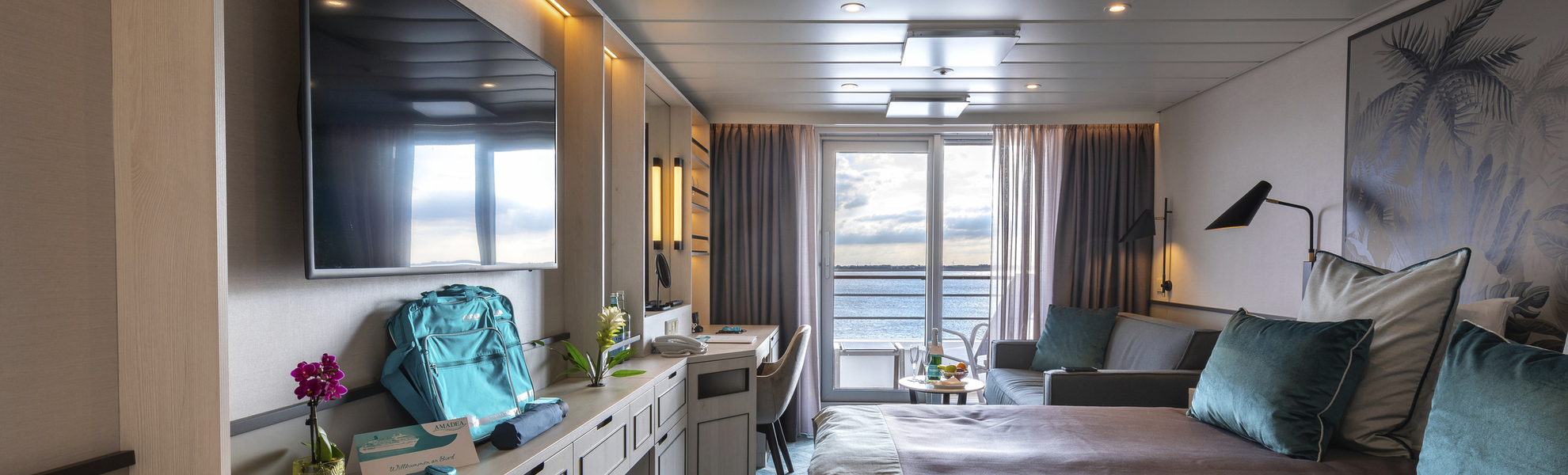 2-Bett-Junior-Suite, Balkon, Panorama-Deck (Kat. T)