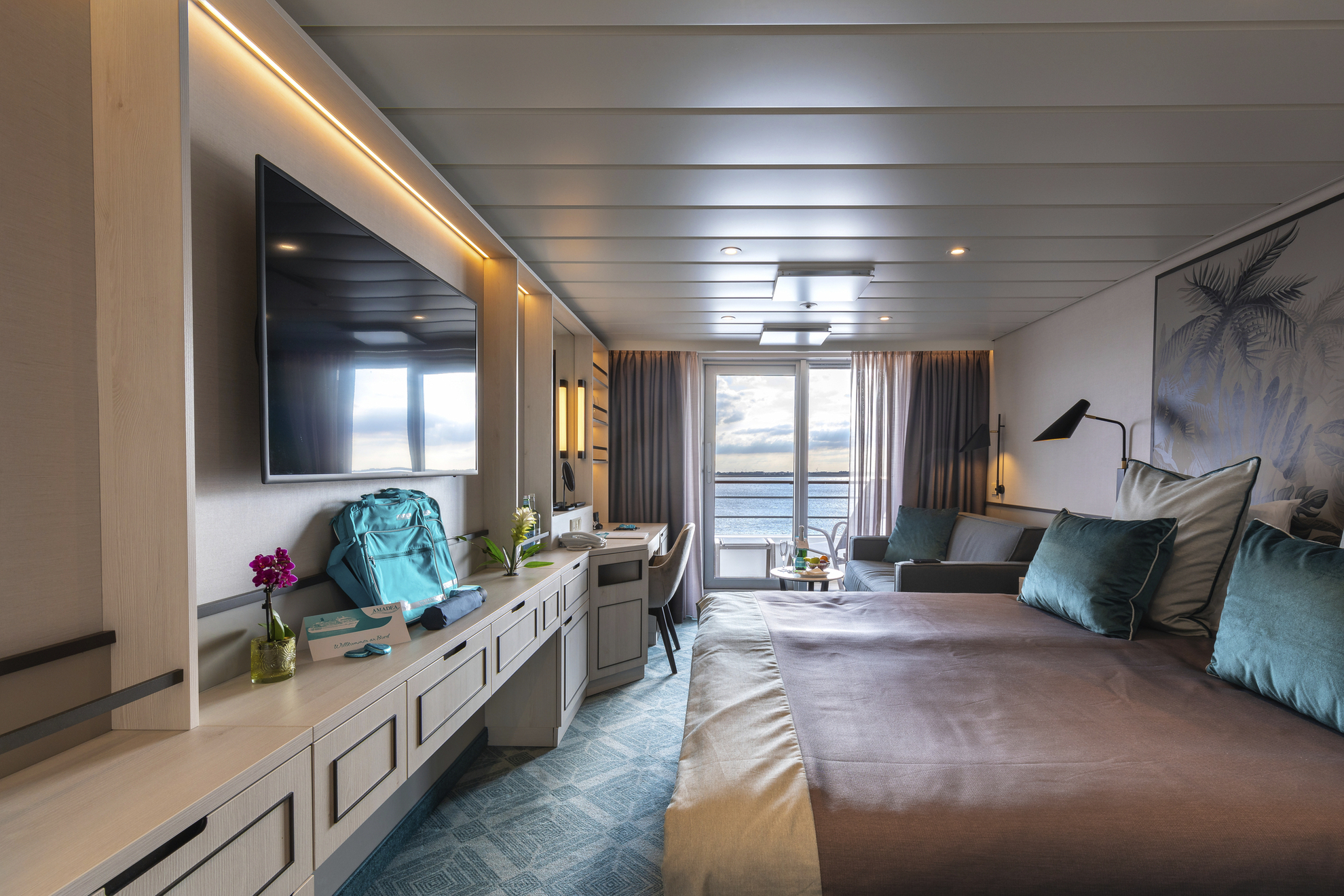 2-Bett-Junior-Suite, Balkon, Panorama-Deck (Kat. T)