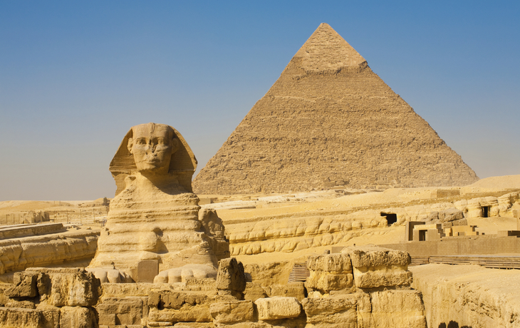 Sphinx und die Pyramiden von Gizeh, Ägypten