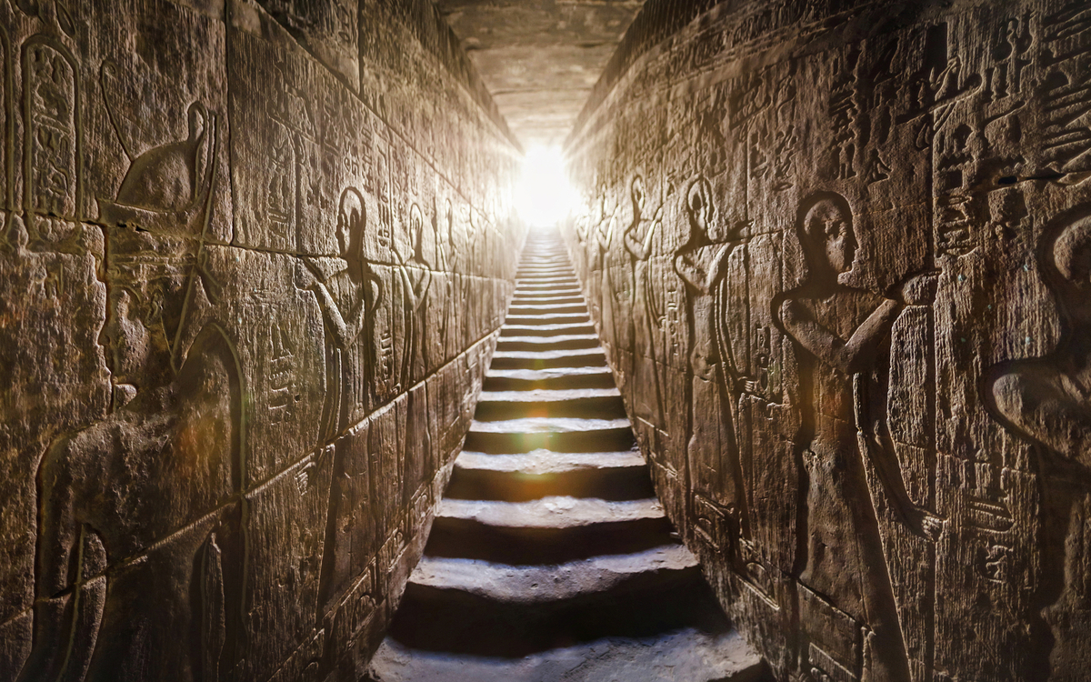Im Horus-Tempel von Edfu, Ägypten