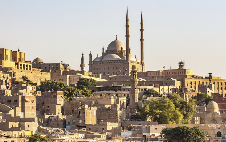 Blick auf die Alabaster-Moschee in Kairo, Ägypten