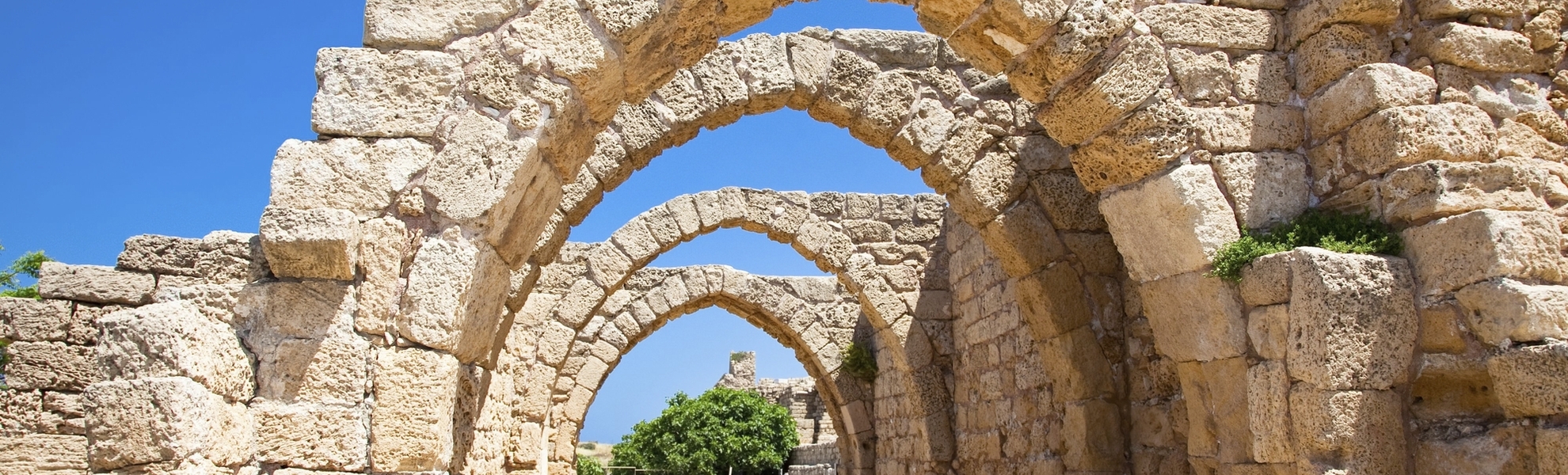 Die Ruinen von Caesarea in Israel