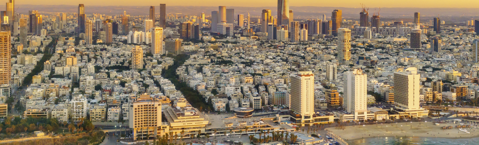 Blick von oben auf Tel Aviv, Israel