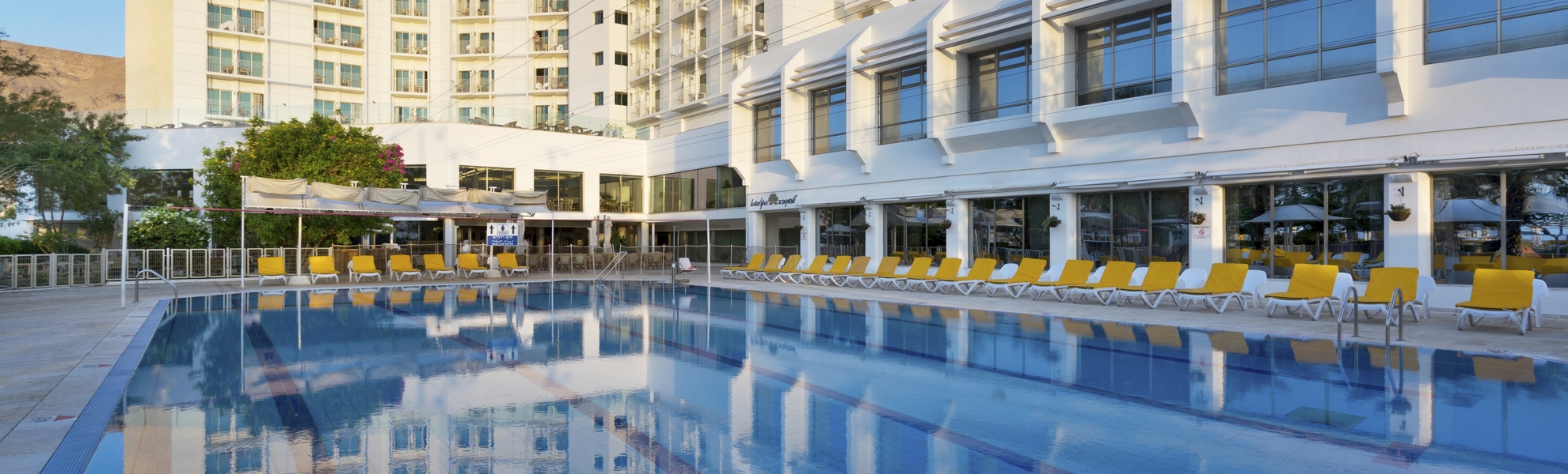 Poolanlage im Hotel Lot in Bokek, Israel