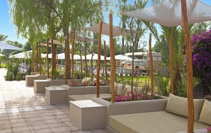 Terrasse im Hotel Iberostar Club Palmeraie Marrakech, Marokko