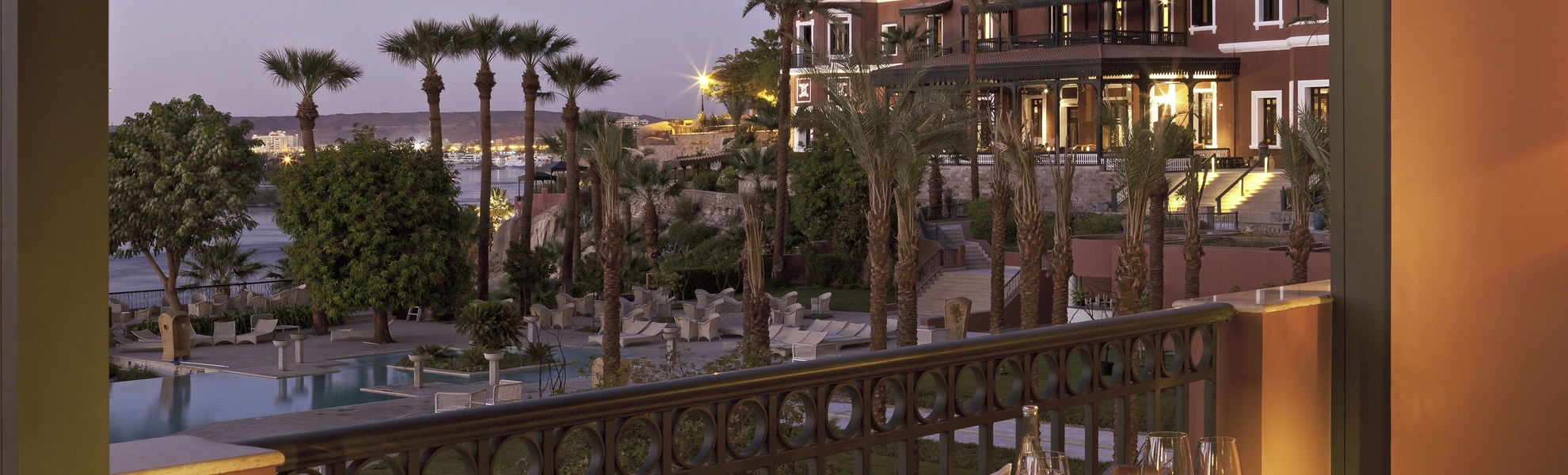 Terrasse im Hotel Sofitel Legend Old Cataract Assuan, Ägypten