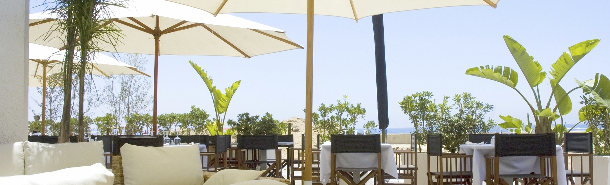 Strandrestaurant im Hotel Decameron Tafoukt Beach Resort, Marokko