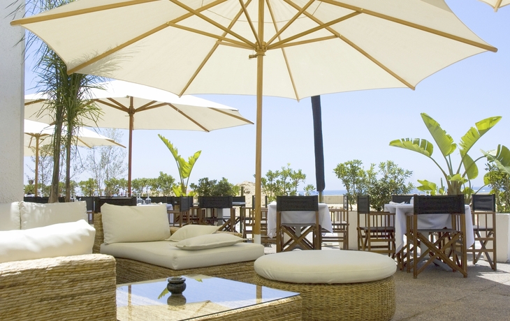 Strandrestaurant im Hotel Decameron Tafoukt Beach Resort, Marokko
