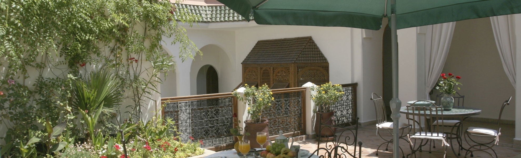 Terrasse im Hotel Riad Daria Marrakech, Marokko