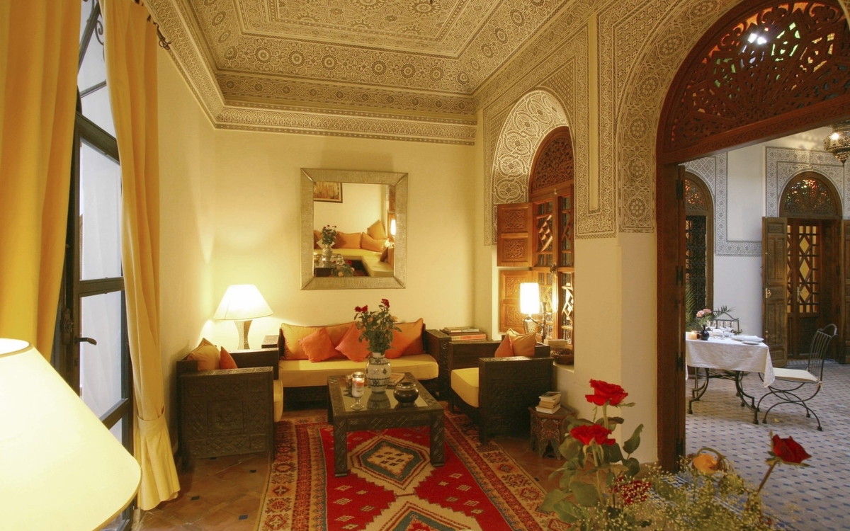 Gemeinschaftszimmer im Hotel Riad Daria Marrakech, Marokko
