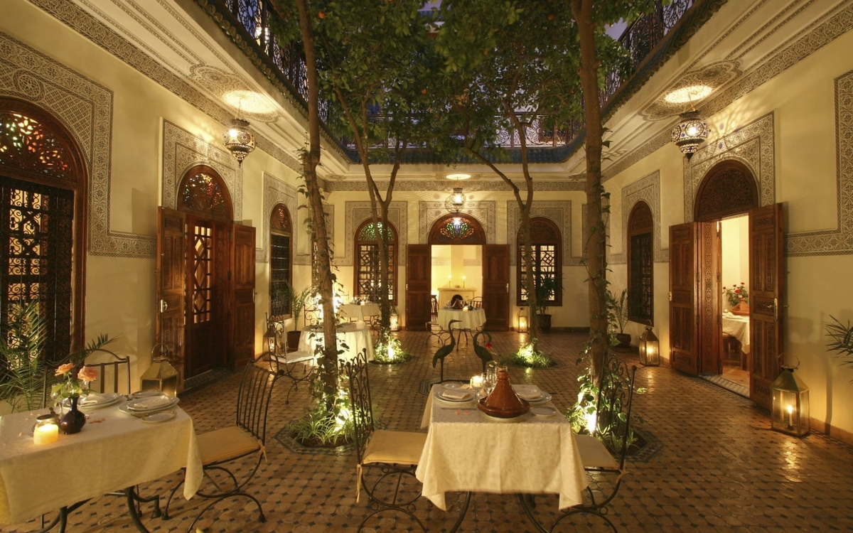 Innenhof im Hotel Riad Daria Marrakech, Marokko