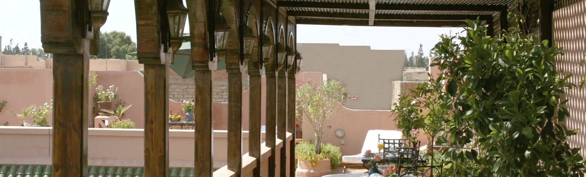 Terrasse im Hotel Riad Daria Marrakech, Marokko