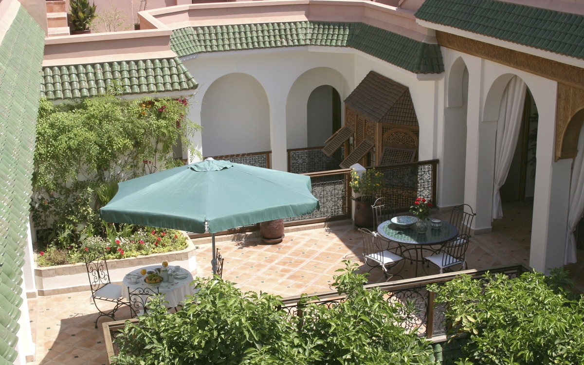 Terrasse im Hotel Riad Daria Marrakech, Marokko