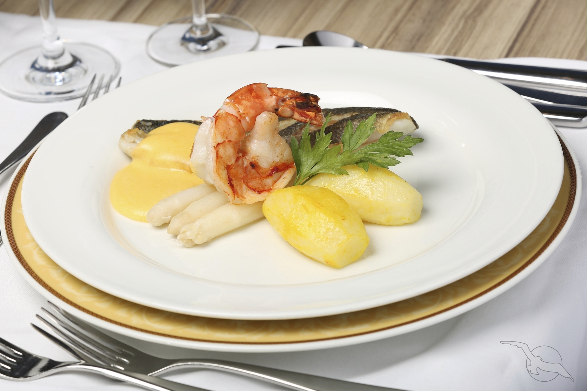 Wolfsbarschfilet & Riesengarnele