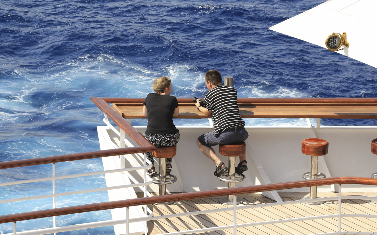 Entspannung an Bord, MS Artania