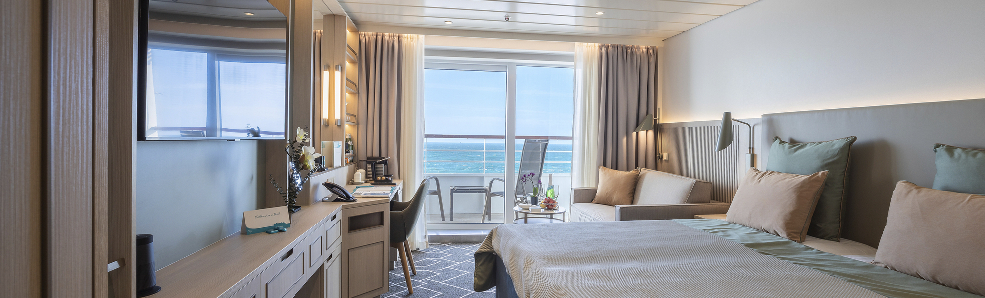 2-Bett Junior-Suite, Balkon, Jupiter-/Lidodeck (Kat. S, T)