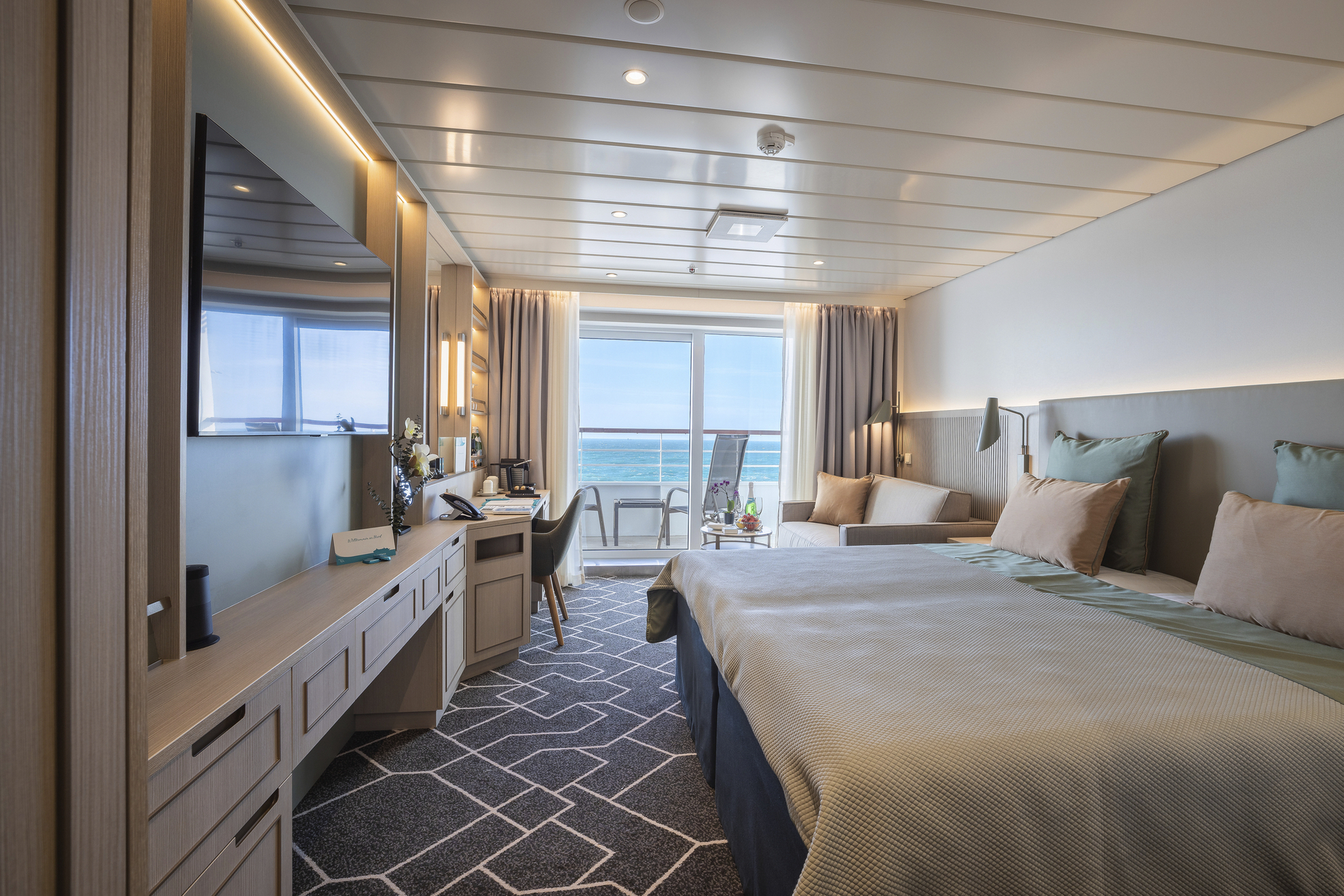 2-Bett Junior-Suite, Balkon, Jupiter-/Lidodeck (Kat. S, T)