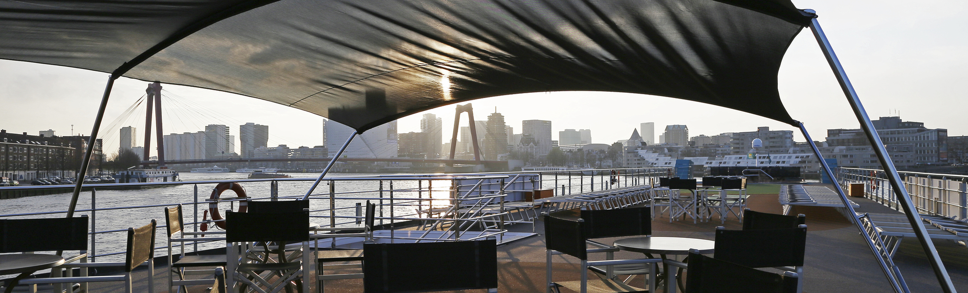 Sonnendeck auf MS Alina