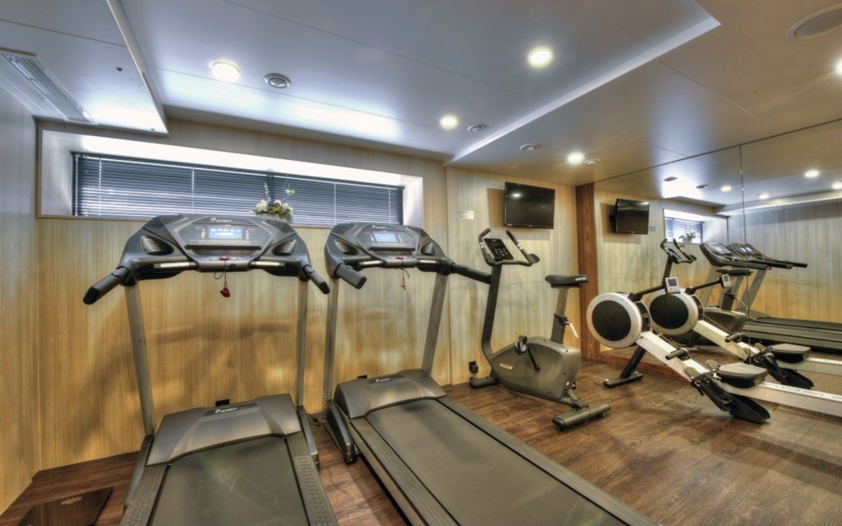 Fitnessraum auf MS Anesha