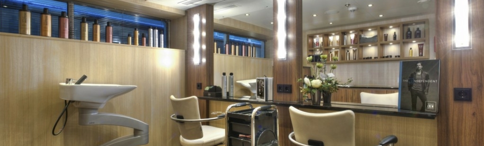 Friseursalon auf MS Anesha