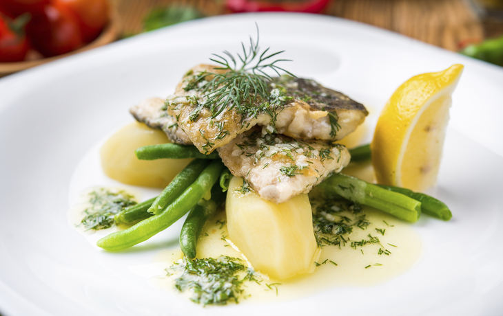 schmackhaft zubereiteter Fisch