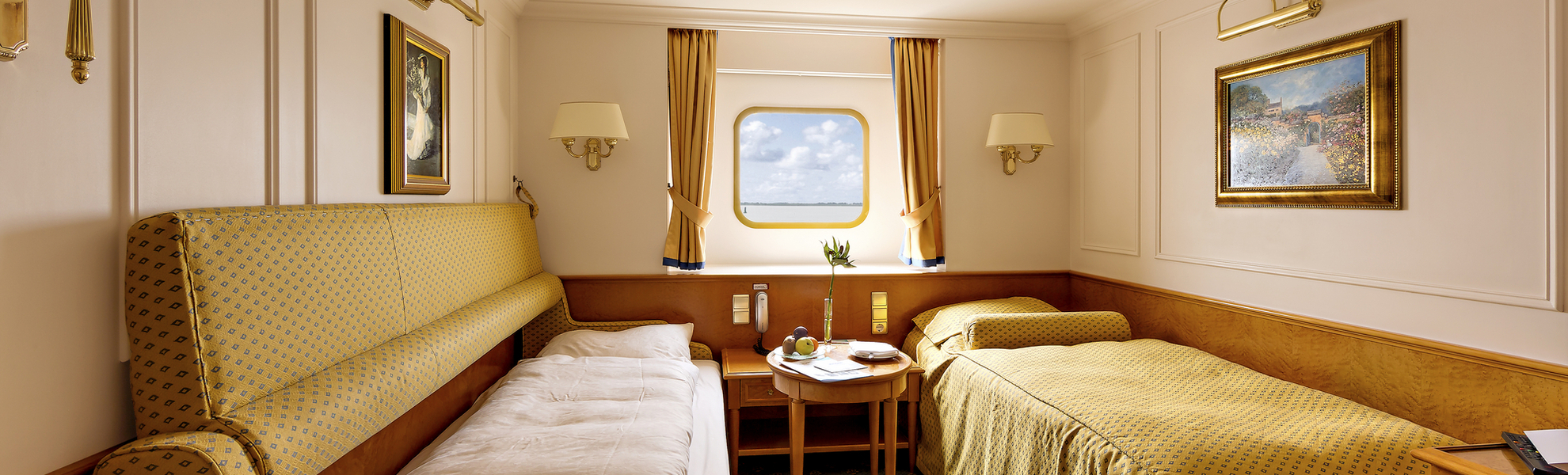 2-Bett, außen, Steuermann-/Kapitäns-Deck (Kat. K, M)