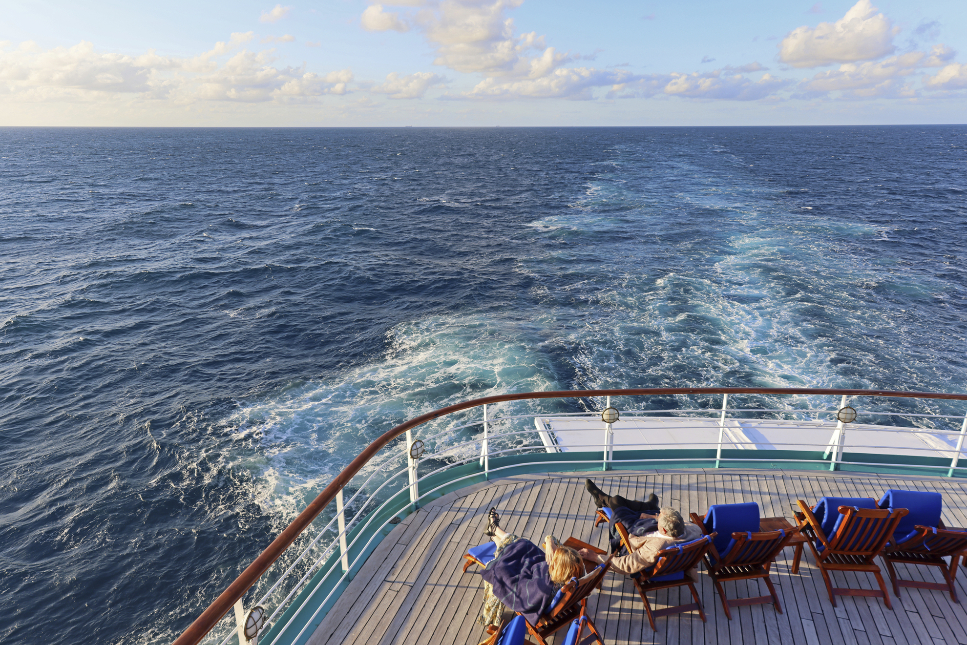 Erholung an Deck, MS Deutschland