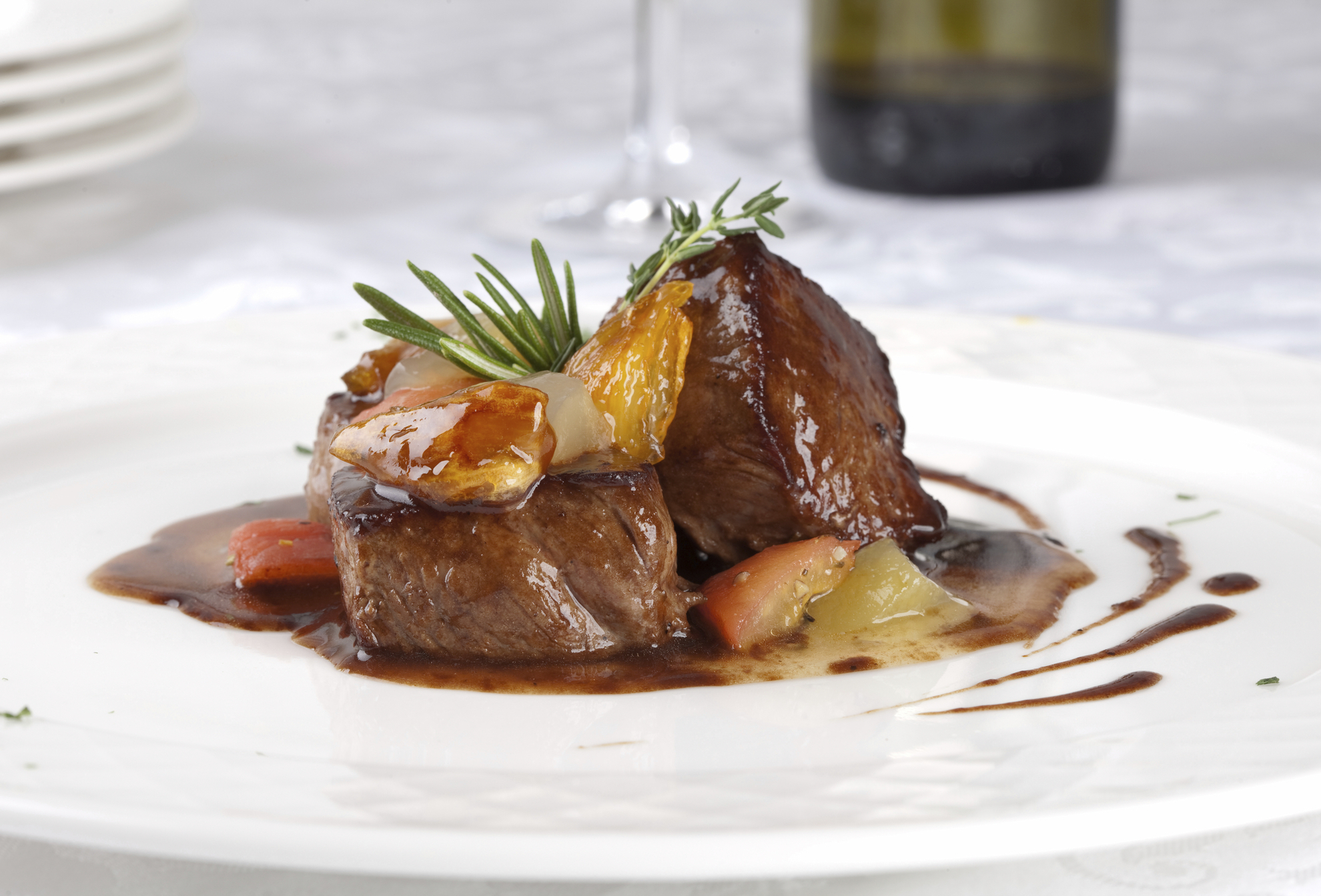 schmackhaft zubereitetes Rinderfilet