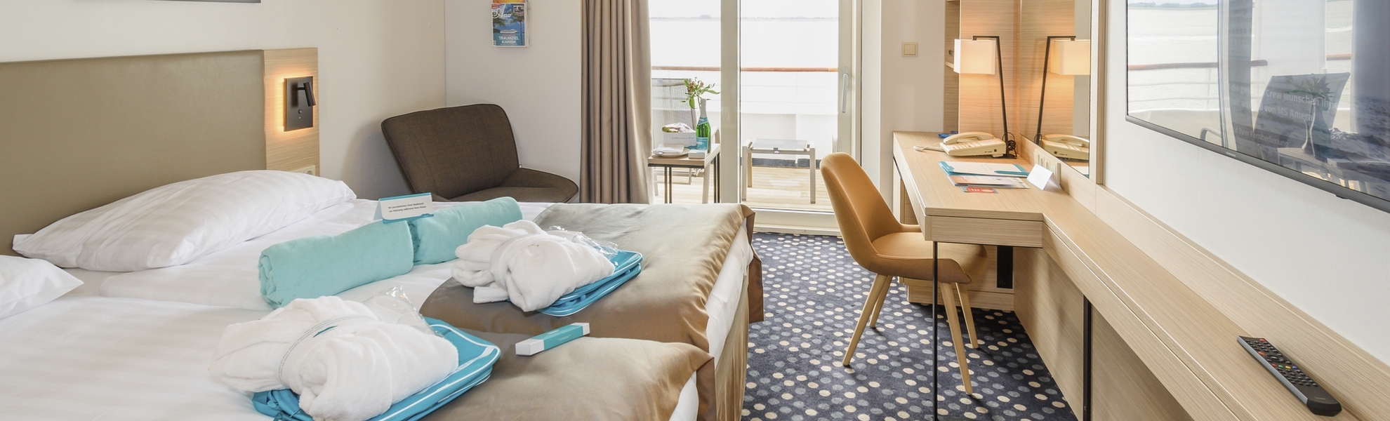 2-Bett-Superior, Balkon, Apollo-Deck (Kat. P, Q, Q1)