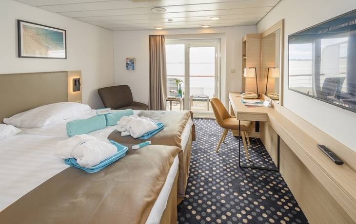 2-Bett-Superior, Balkon, Apollo-Deck (Kat. P, Q, Q1)