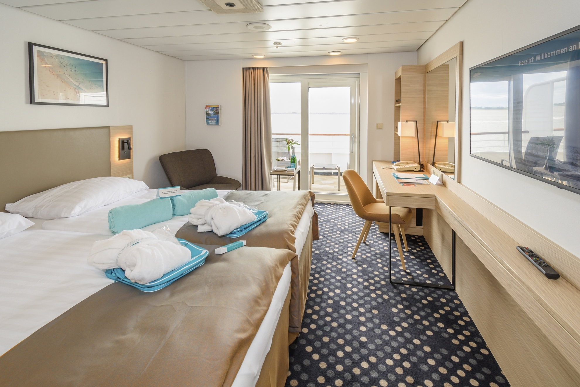 2-Bett-Superior, Balkon, Apollo-Deck (Kat. P, Q, Q1)