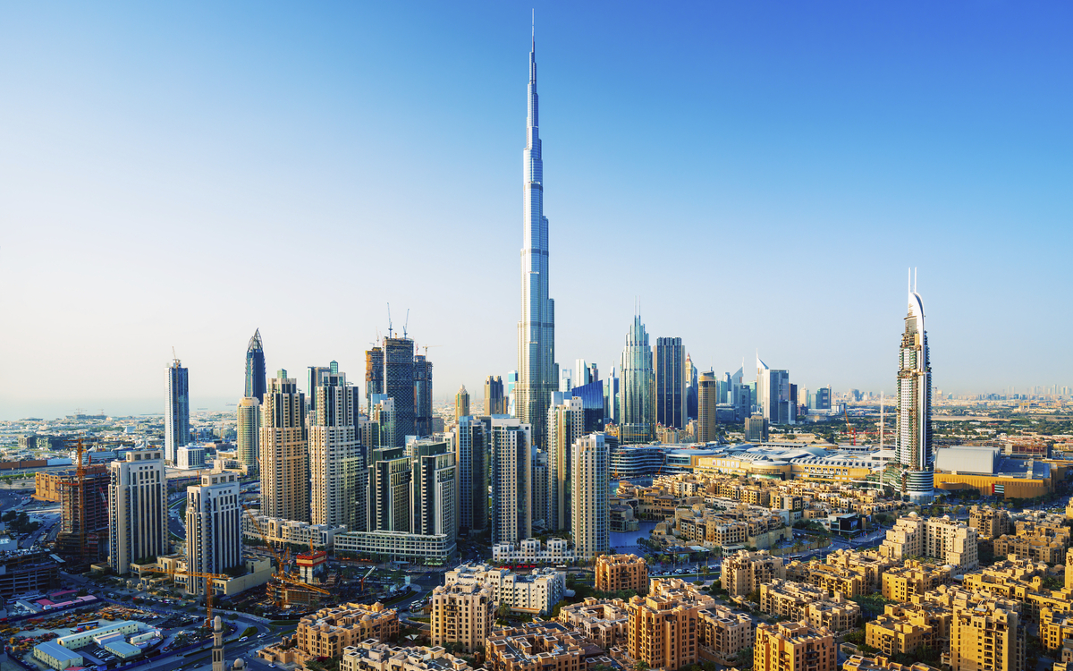 Skyline von Dubai, V. A. Emirate
