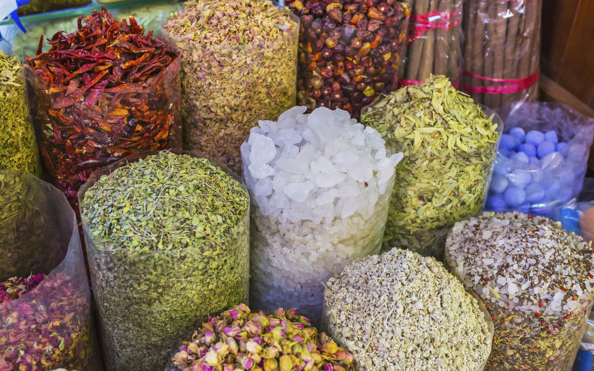 Gewürzstand auf einem Markt in Ägypten