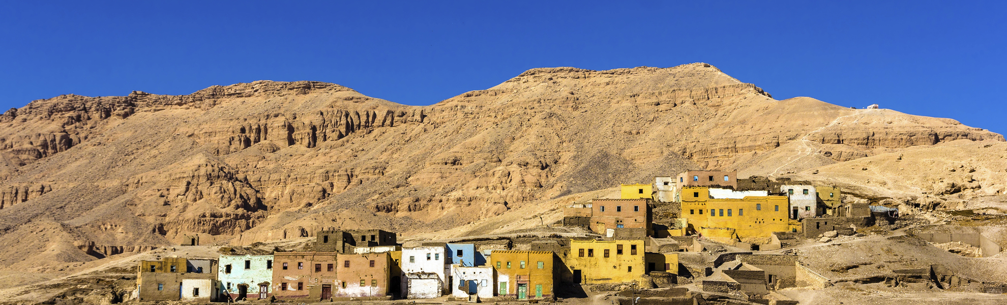 Kleines Dorf in Theben-West bei Luxor, Ägypten
