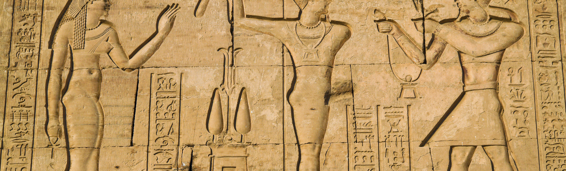 Wandmalerei im Doppeltempel von Kom Ombo in Ägypten