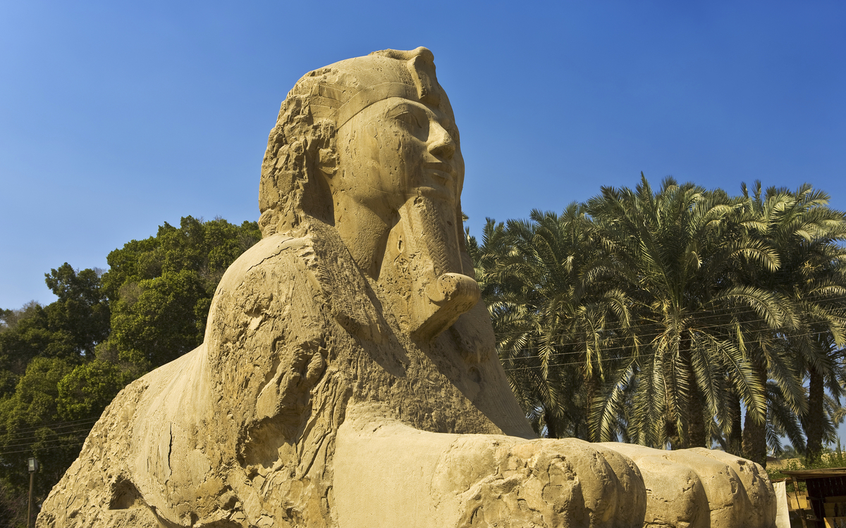 Sphinx in der alten Hauptstadt Memphis, Ägypten