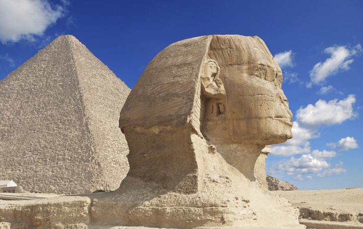 Sphinx und die Pyramiden von Gizeh, Ägypten