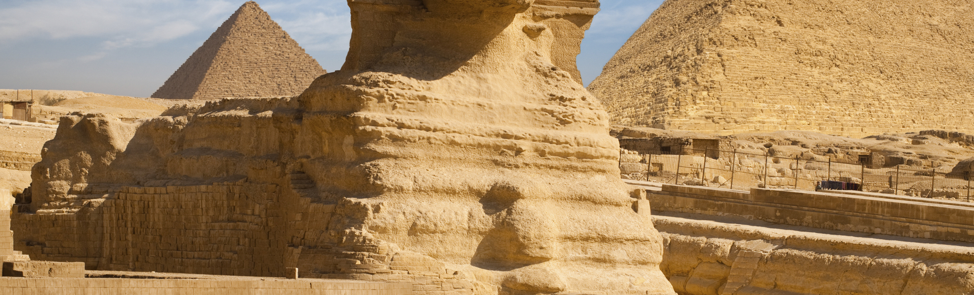 Sphinx Statue vor den Pyramiden von Gizeh, Ägypten