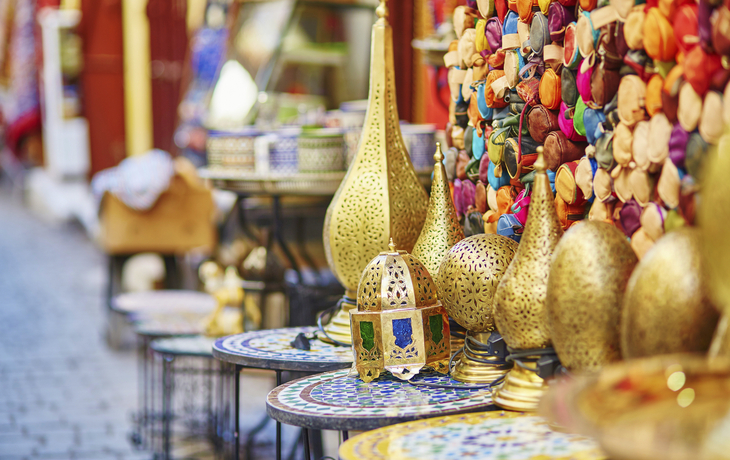 Souk Basar in Marrakesch, Marokko