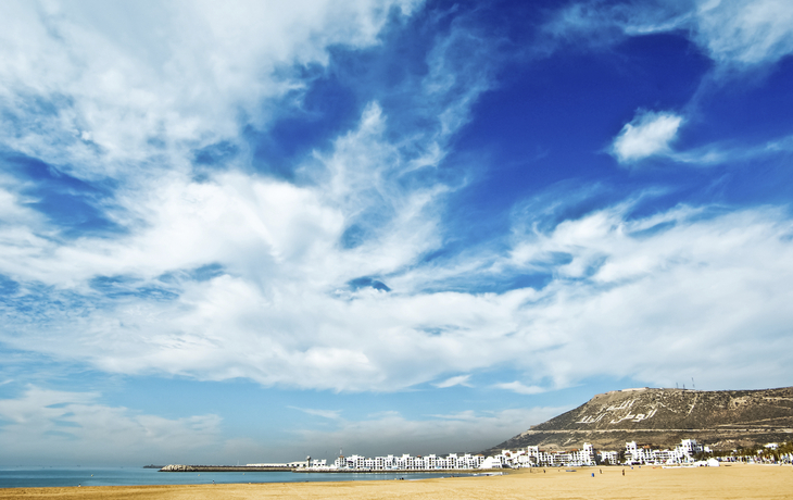 Strand von Agadir, Marokko